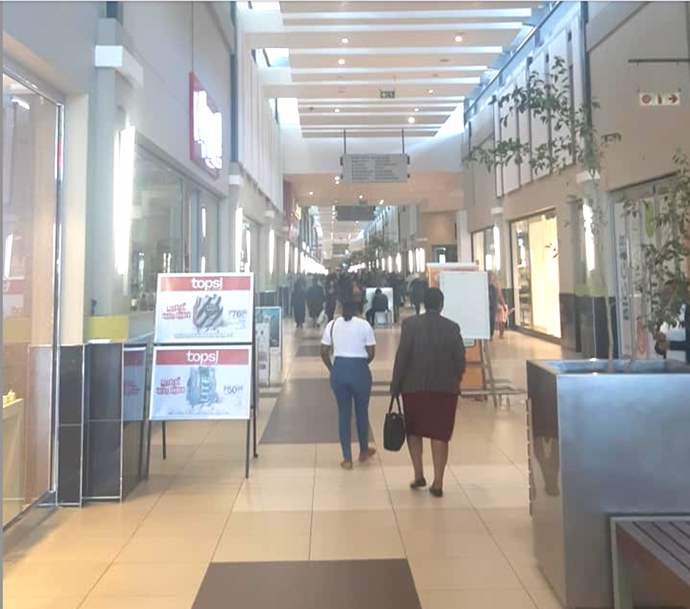 Centre commercial \u00e0 Gaborone, Botswana.