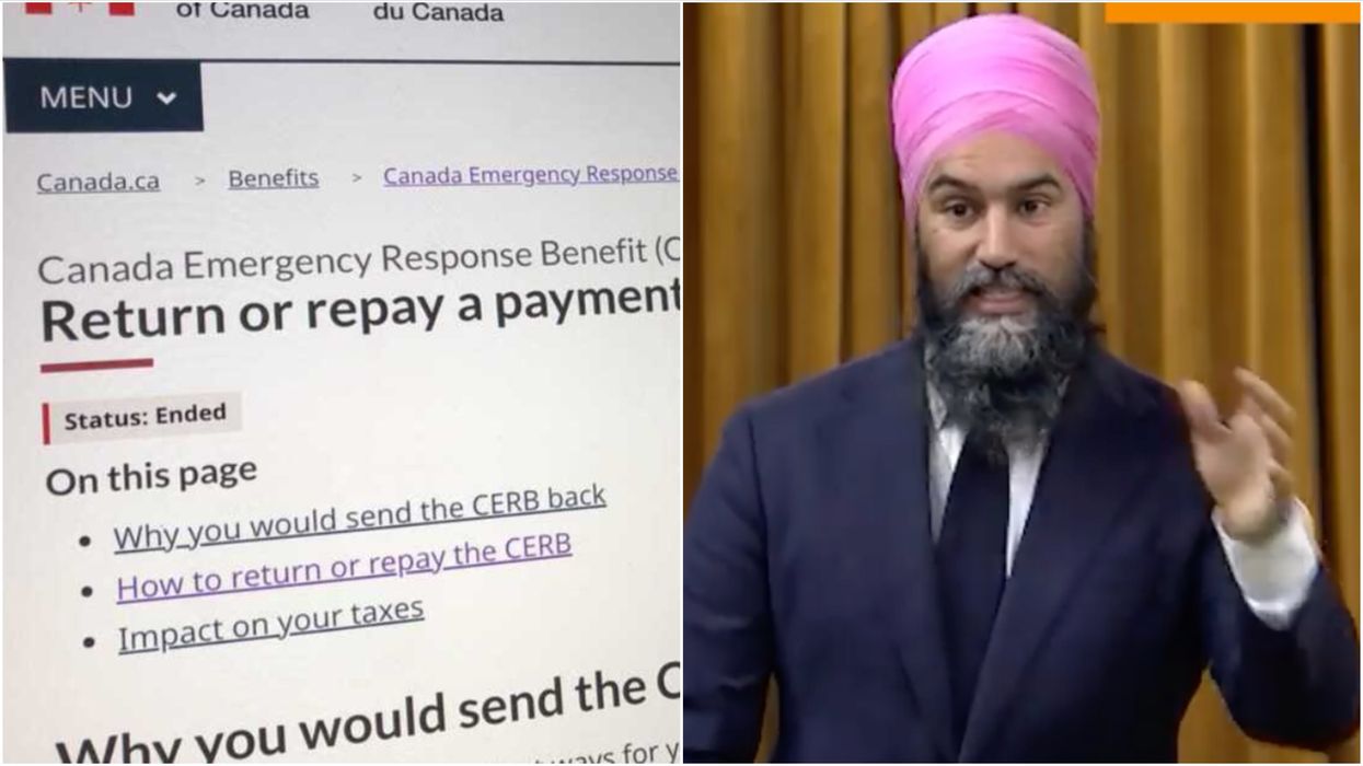 CERB Repayments Should Be Scrapped Says Jagmeet Singh & There's Even A Petition