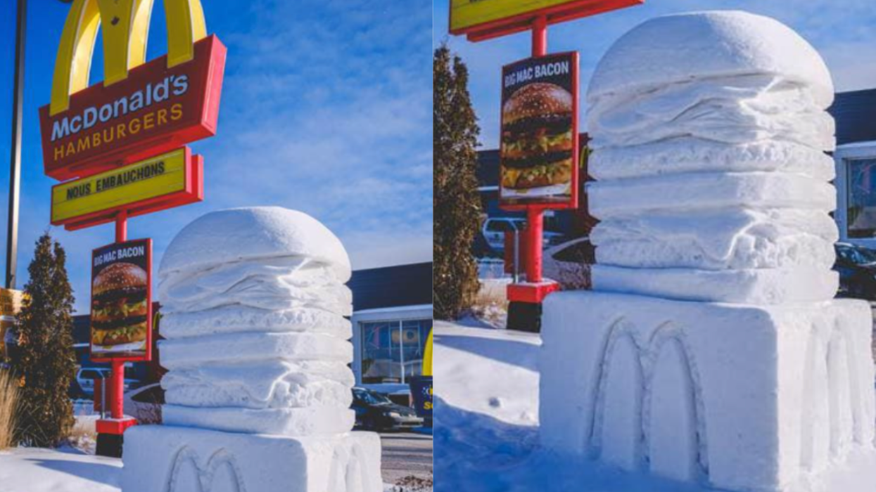 Cet énorme Big Mac devant un McDonald's du Saguenay fait fureur à travers le Canada