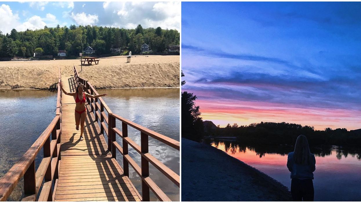 Cette mystérieuse plage près de Montréal est accessible seulement par des ponts flottants