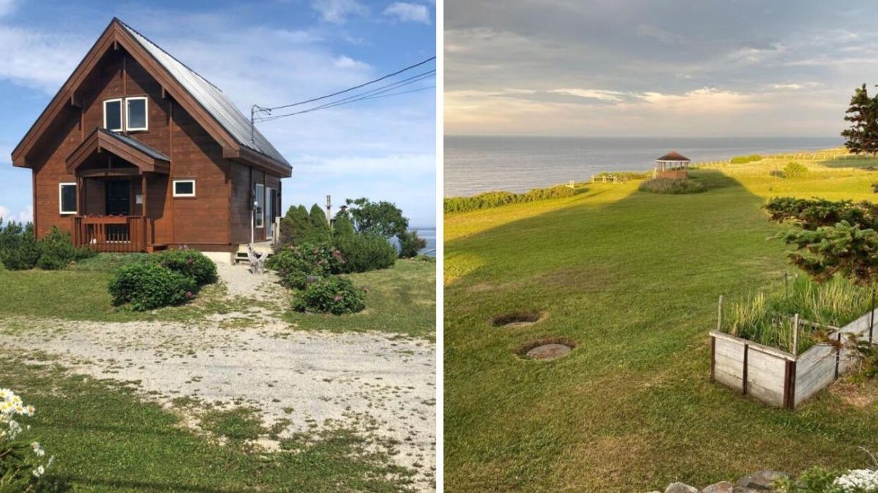Chalet à vendre au bord de l'eau en Gaspésie.