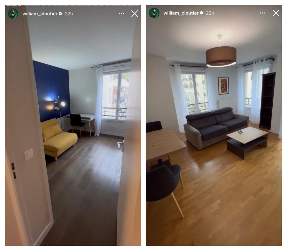 Chambre d'invit\u00e9. Droite : Salon.