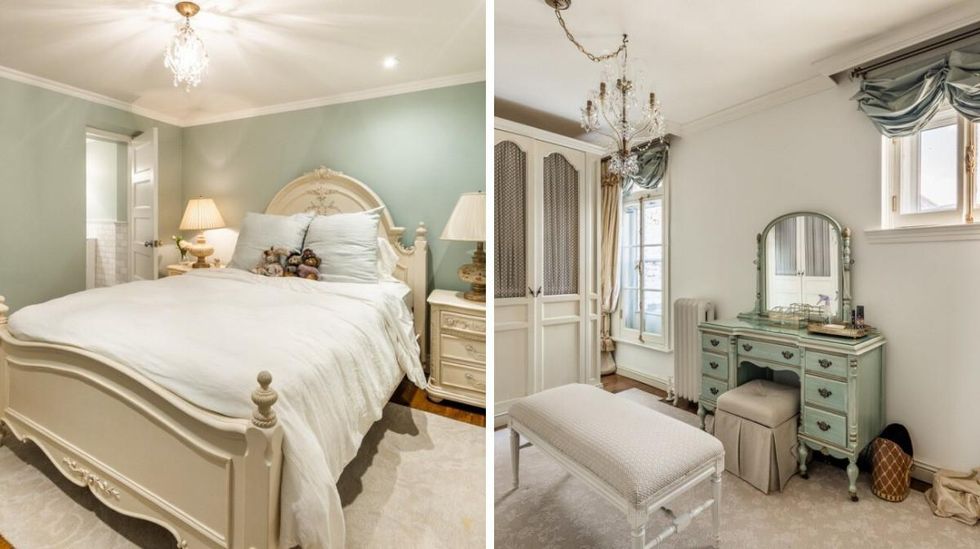 Chambre principale. Droite : Maquilleuse.