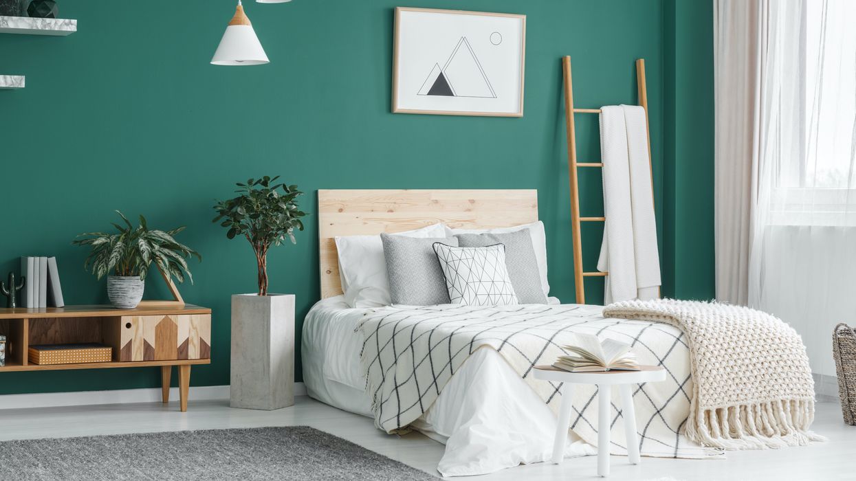 Chambre turquoise.