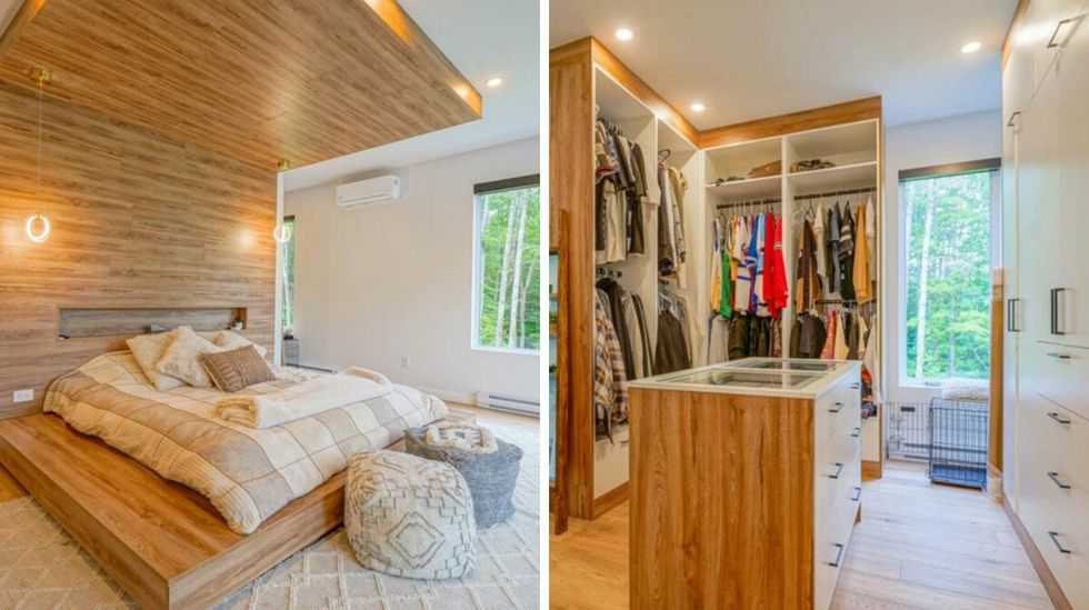 Chambre \u00e0 coucher principale de Carolane Toupin et Kevin Matheson.