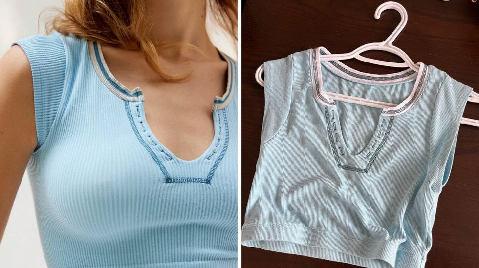 Chandail Free People. Droite : Chandail Amazon.