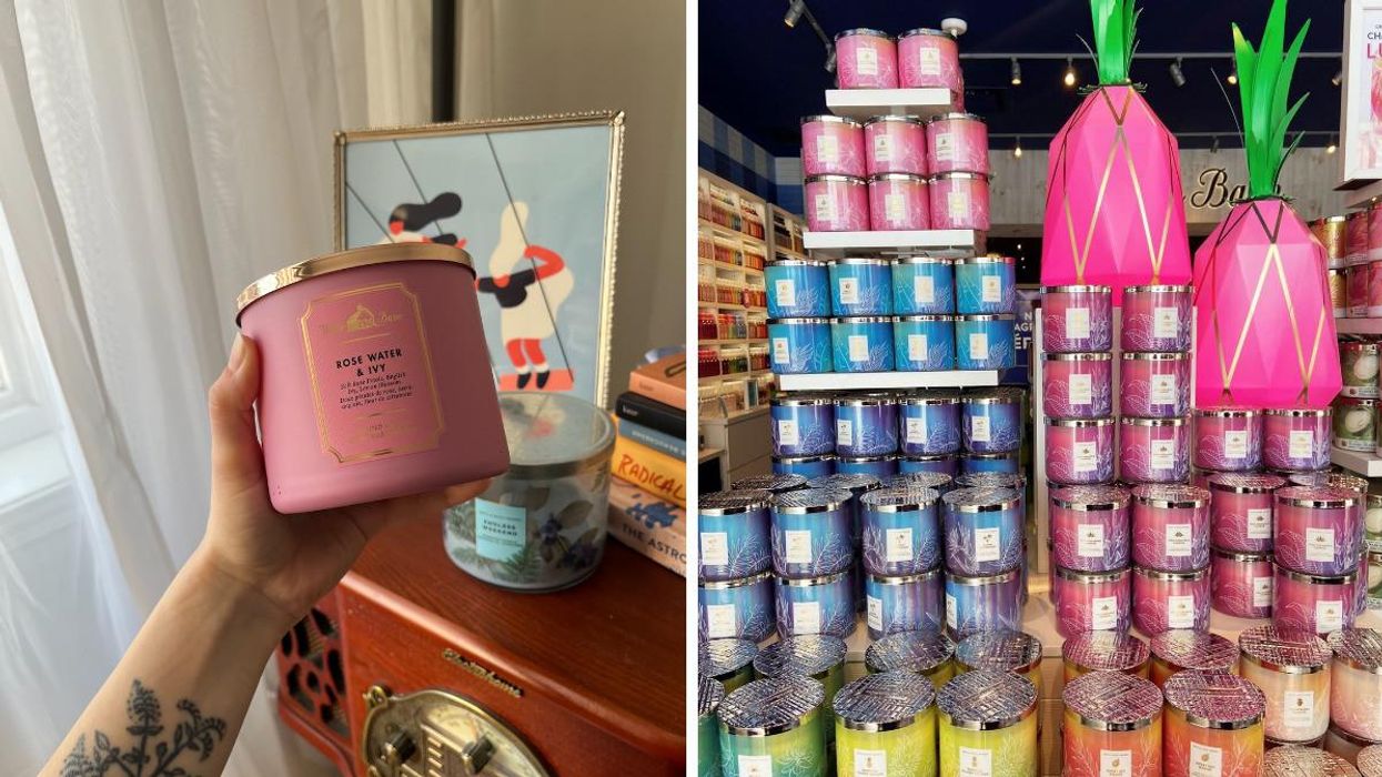 Chandelles à trois mèches du Bath & Body Works.