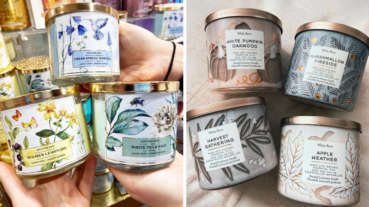 Chandelles du Bath & Body Works.