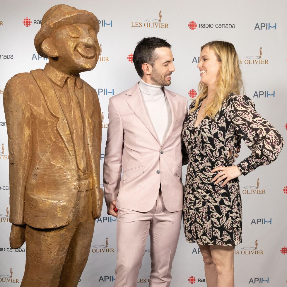 Charles Hamelin et sa conjointe Genevi\u00e8ve Tardif.