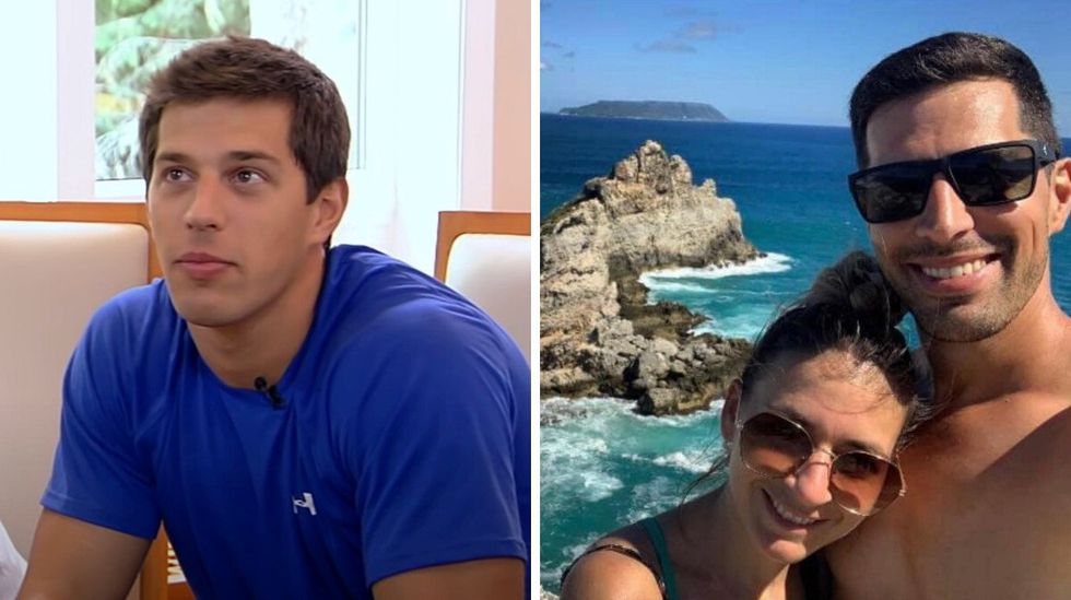 Charles Hayes Dupras dans Occupation Double Whistler. Droite : Charles Hayes Dupras et sa conjointe.