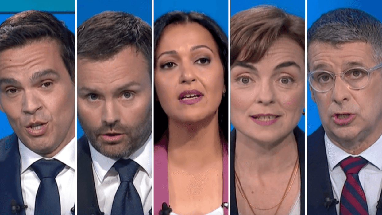 Charles Milliard, Paul St-Pierre Plamondon, Ruba Ghazal, Christine Fréchette, Éric Duhaime.