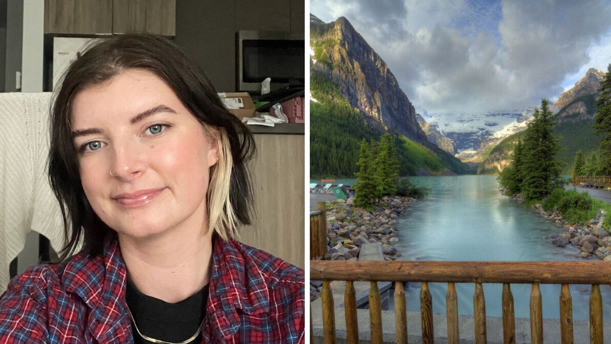 Charlie Hart. Right: Lake Louise.