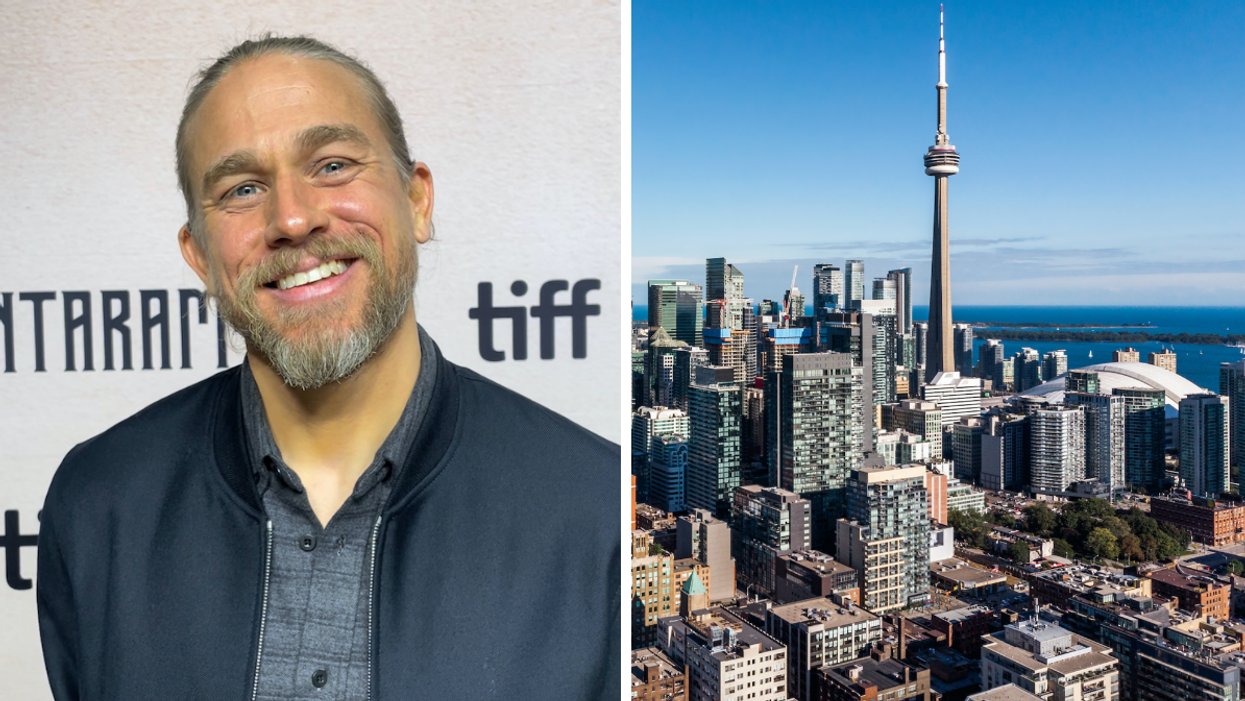 Charlie Hunnam. Right: Toronto.