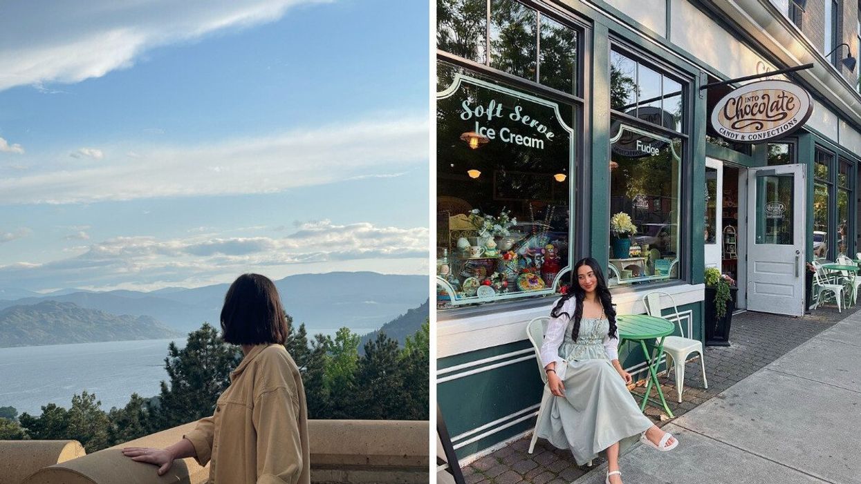 Charlie in Kelowna. Right: Someone in Fort Langley.