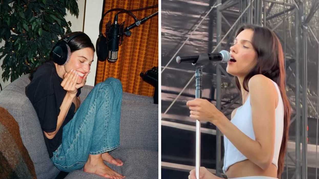 Charlotte Cardin. Droite. Charlotte Cardin en concert.