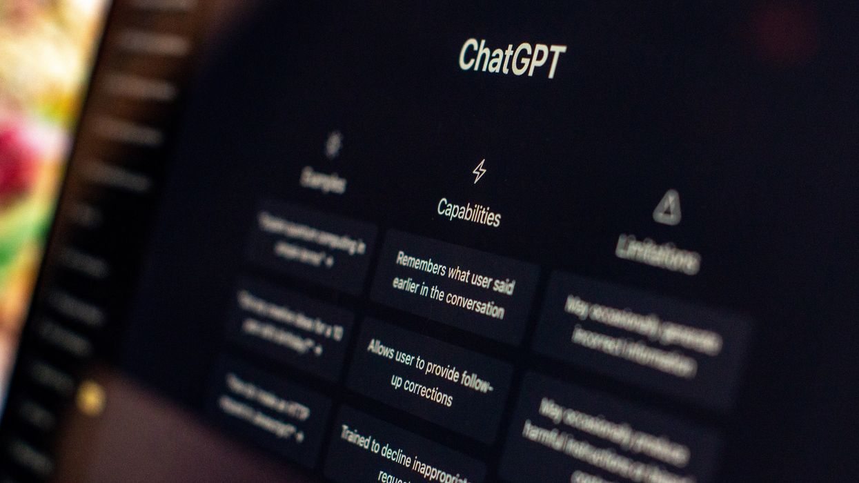 ChatGPT on a laptop.