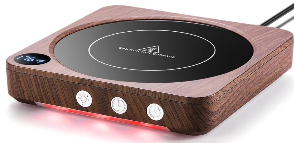 Chauffe-tasse \u00e0 caf\u00e9 pour bureau avec affichage de la temp\u00e9rature House Gem.