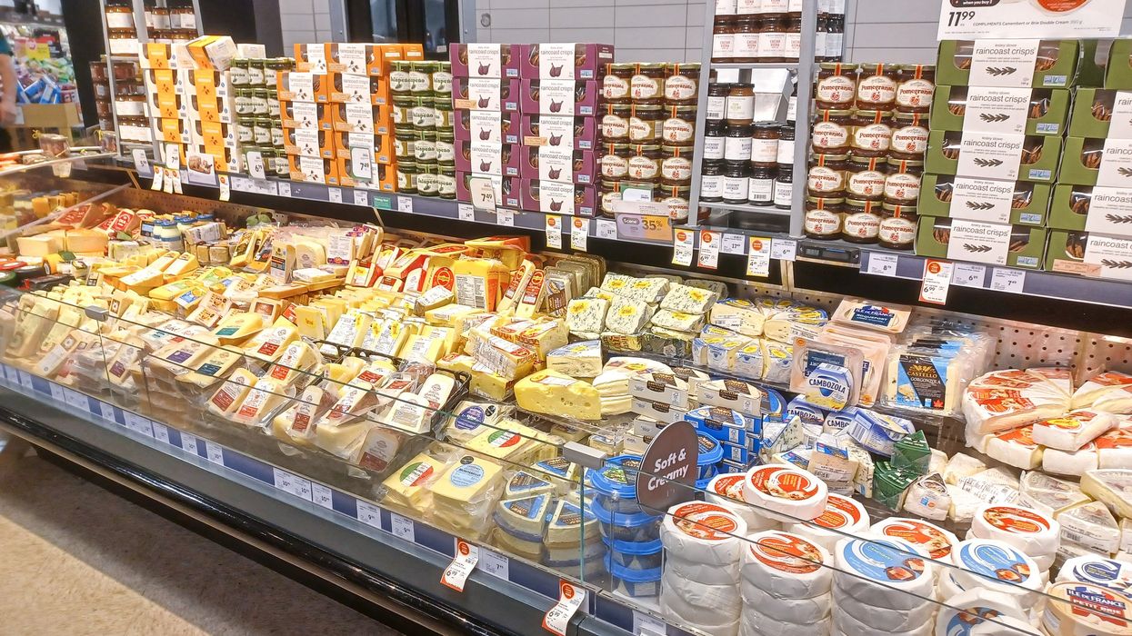 Cheese counter at a grocery store in Canada.