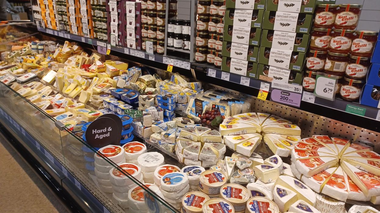 Cheese section at a grocery store in Canada (illustrative).