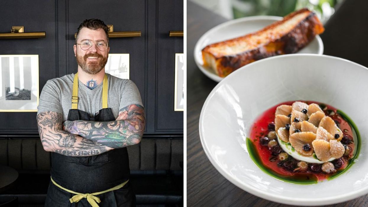 Chef Gus Stieffenhofer-Brandson. Right: Published on Main preparations.