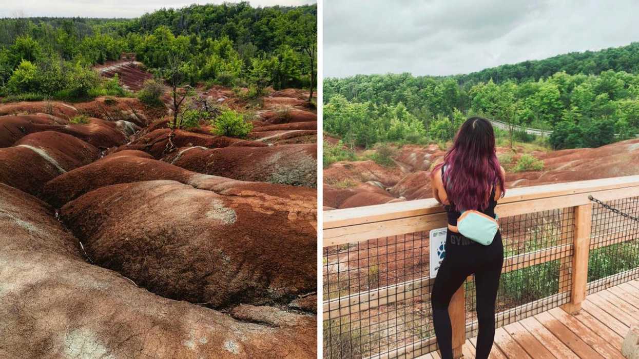 Cheltenham Badlands in Caledon, Ontario.