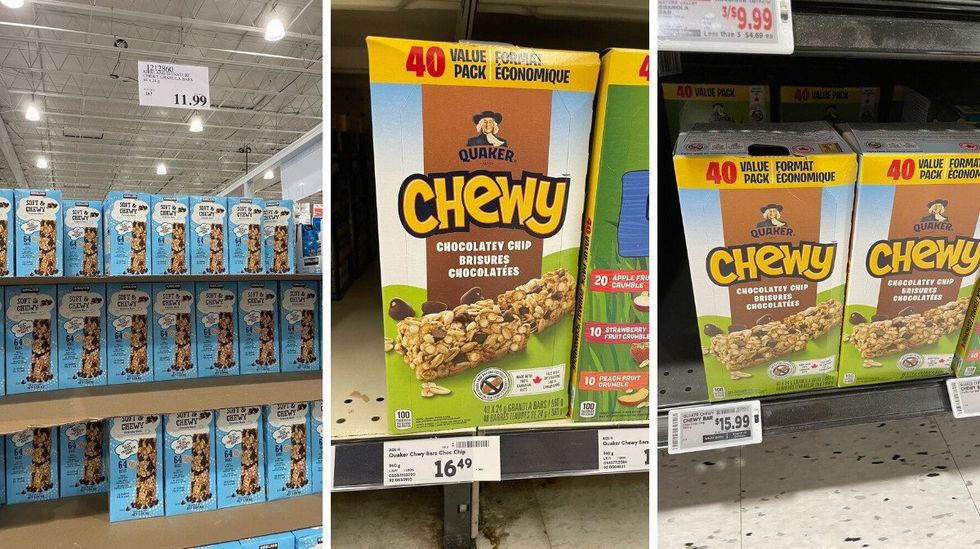 chewy granola bars at costco, sobeys and metro