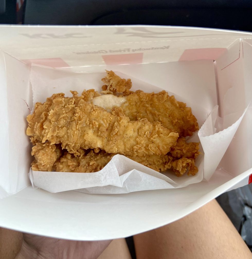 Chicken tenders from KFC.