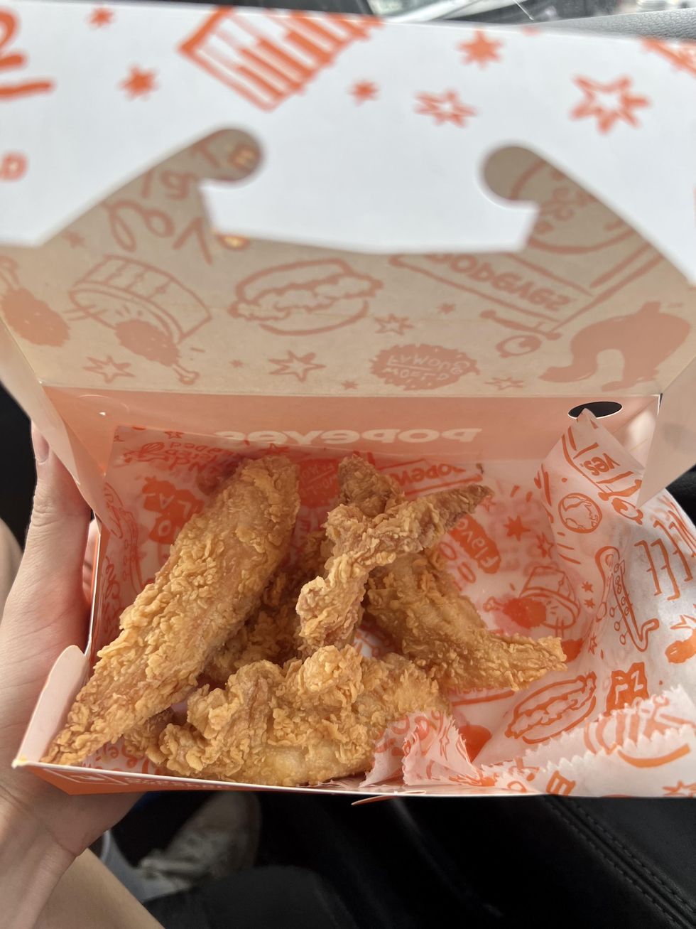 Chicken tenders from Popeye's.
