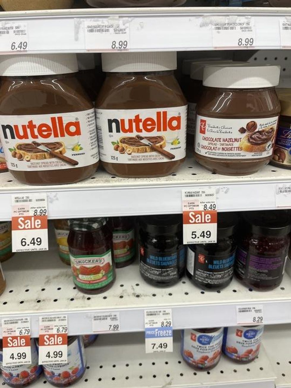 Chocolate Hazelnut Spread next to Nutella.