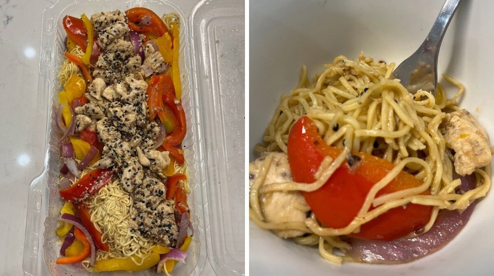 Chow mein au poulet Kirkland du comptoir pr\u00eat-\u00e0-manger du Costco Montr\u00e9al.