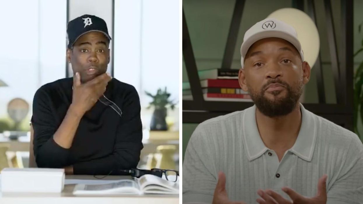Chris Rock. Right: Will Smith.