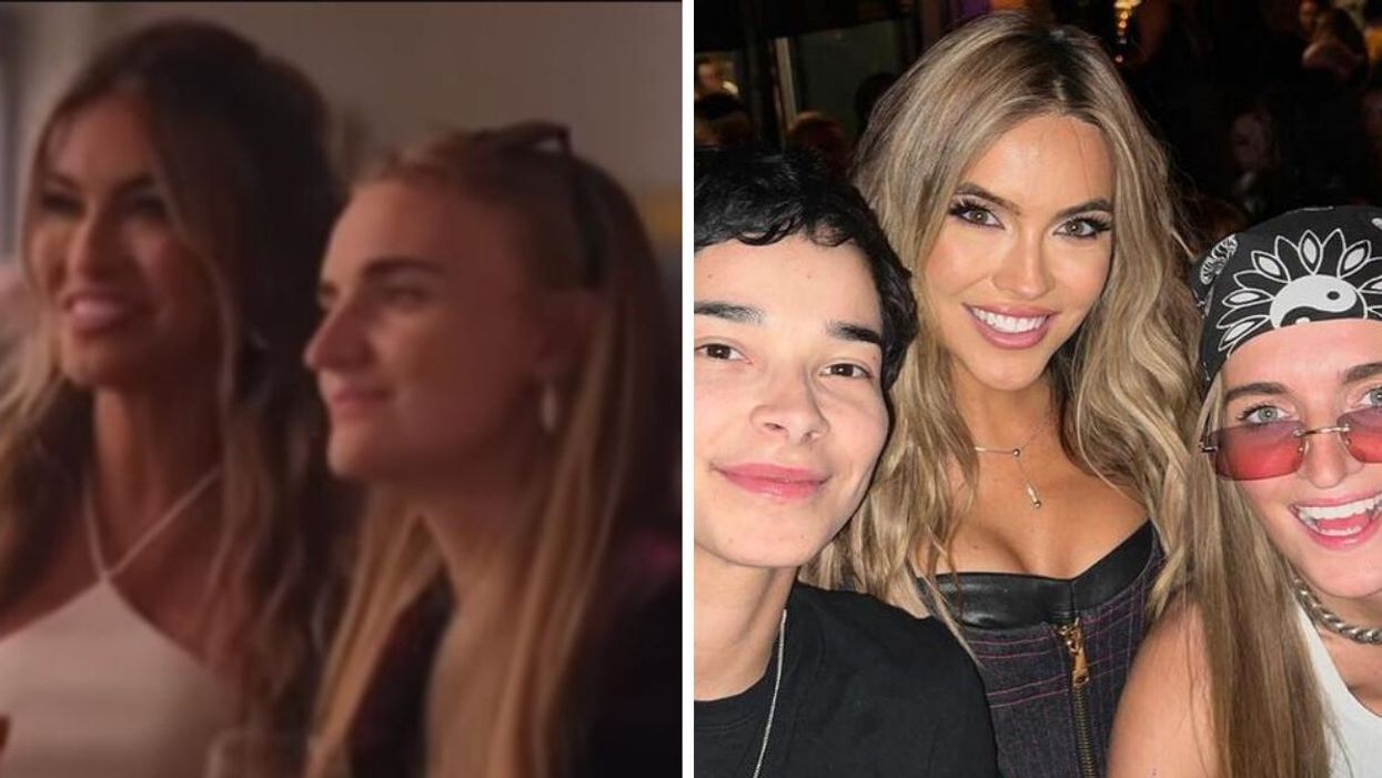 Chrishell Stause and G-Flip on The L Word: Generation Q. Right: Chrishell Stause and G-Flip partying with the cast.