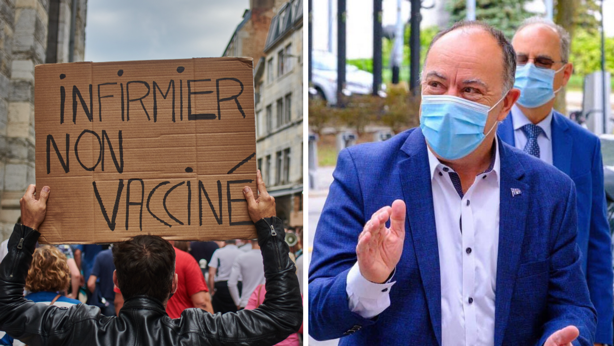 Christian Dubé réagit à la manifestation contre la vaccination obligatoire à Montréal