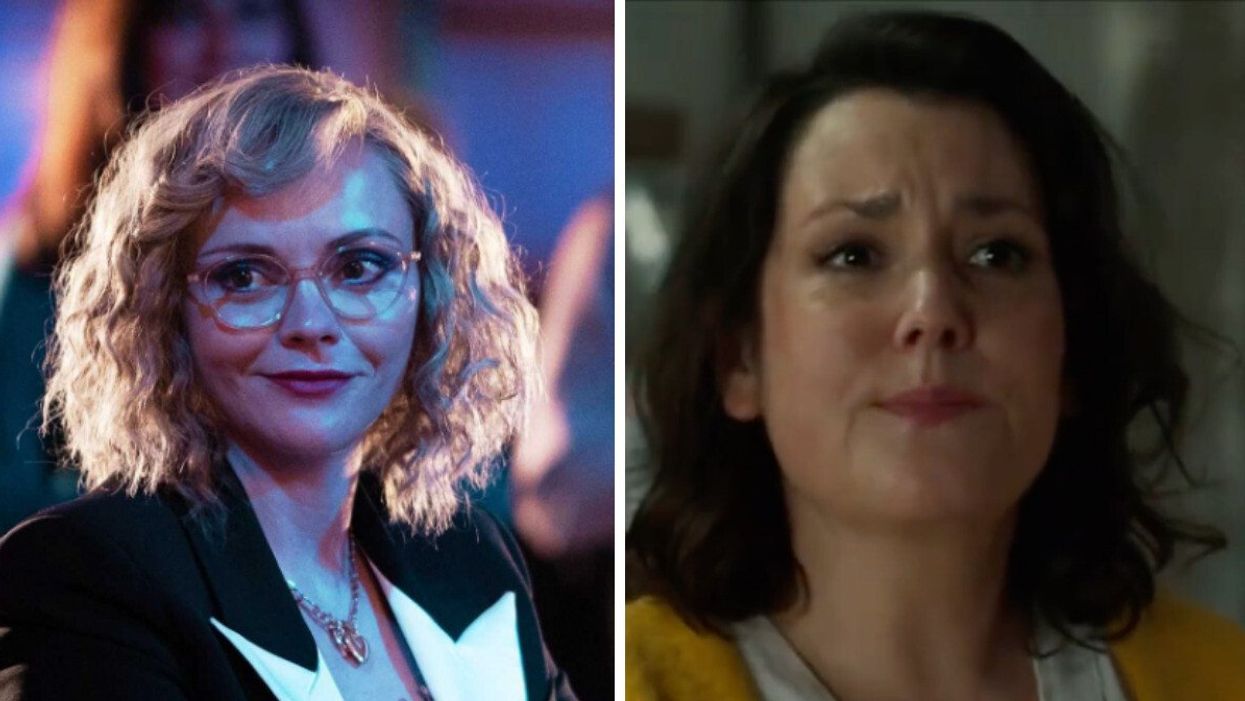 Christina Ricci in "Yellowjackets." Right: Melanie Lynskey in "Yellowjackets."