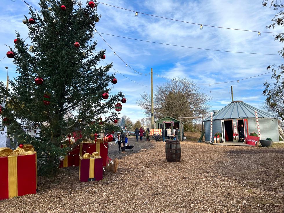 Christmas tree at the market.