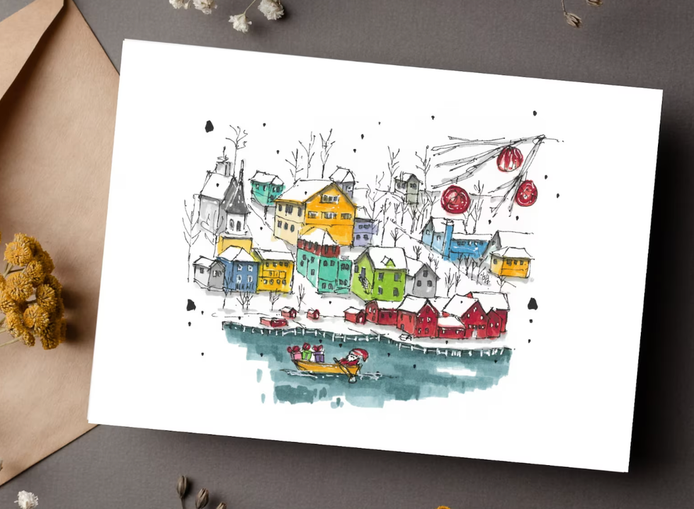 Christmas with Santa in Dory, Lunenburg on Etsy Canada.