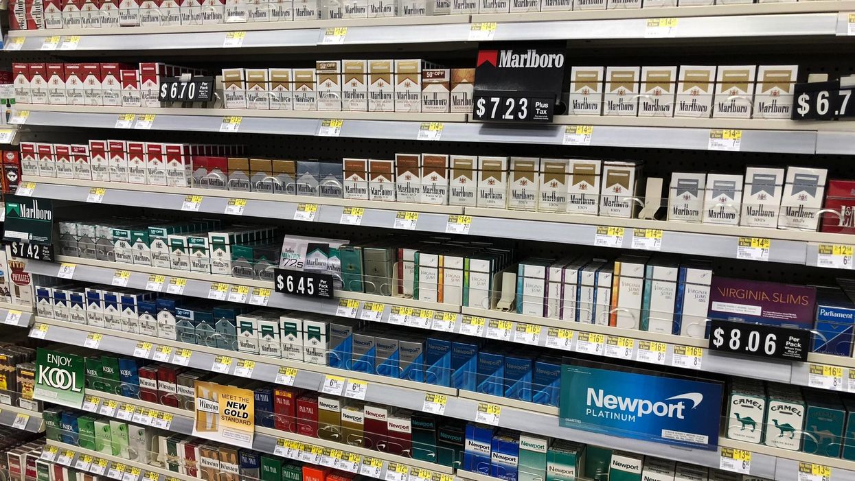 Cigarettes on display at a store in the U.S..