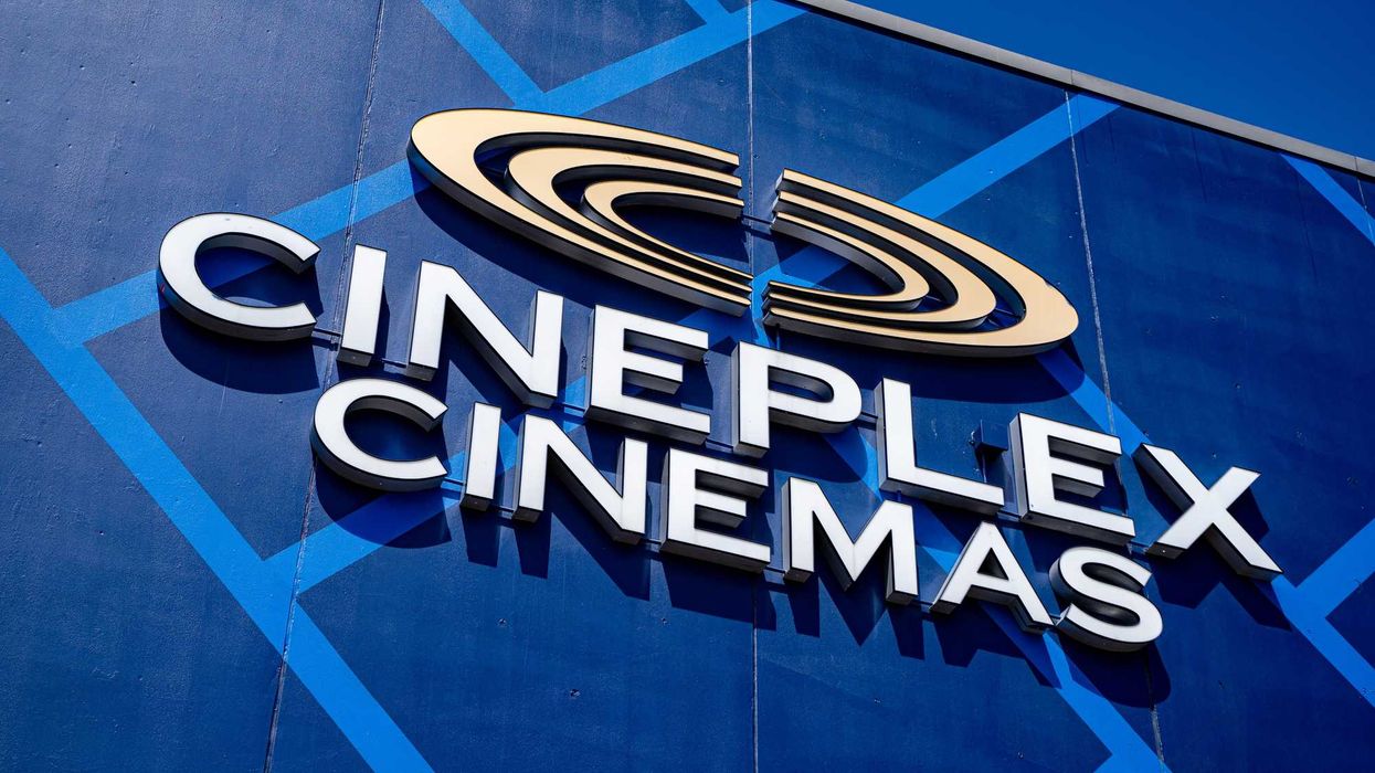 cineplex cinemas sign on exterior of theatre in canada