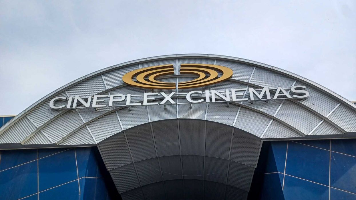 cineplex cinemas sign on exterior of theatre in canada