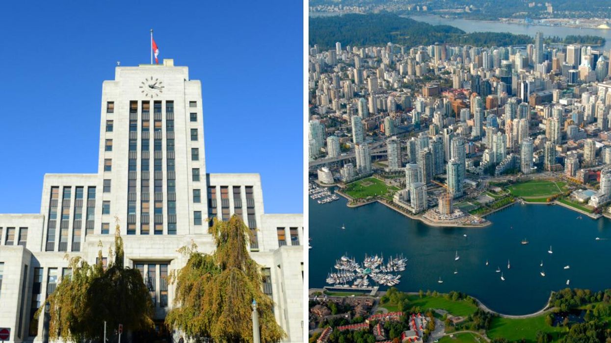 City Hall. Right: Vancouver.