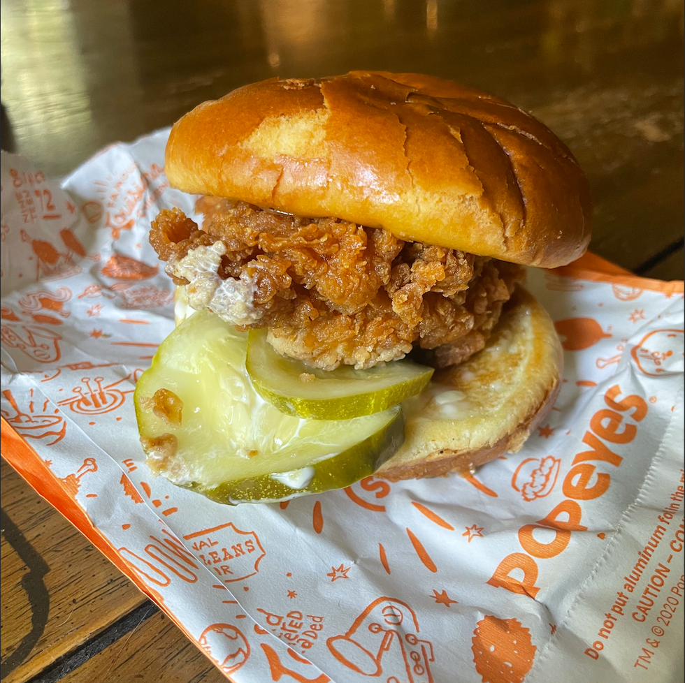 Classic Chicken Sandwich from Popeye's.