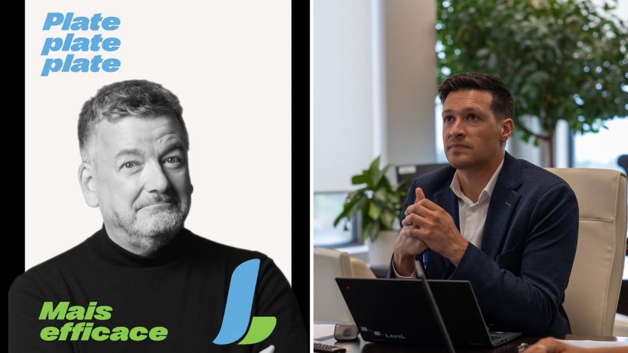 Claude Larochelle. Droite : Stéphane Boyer