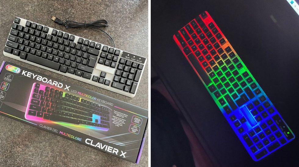 Clavier lumineux du Dollarama.