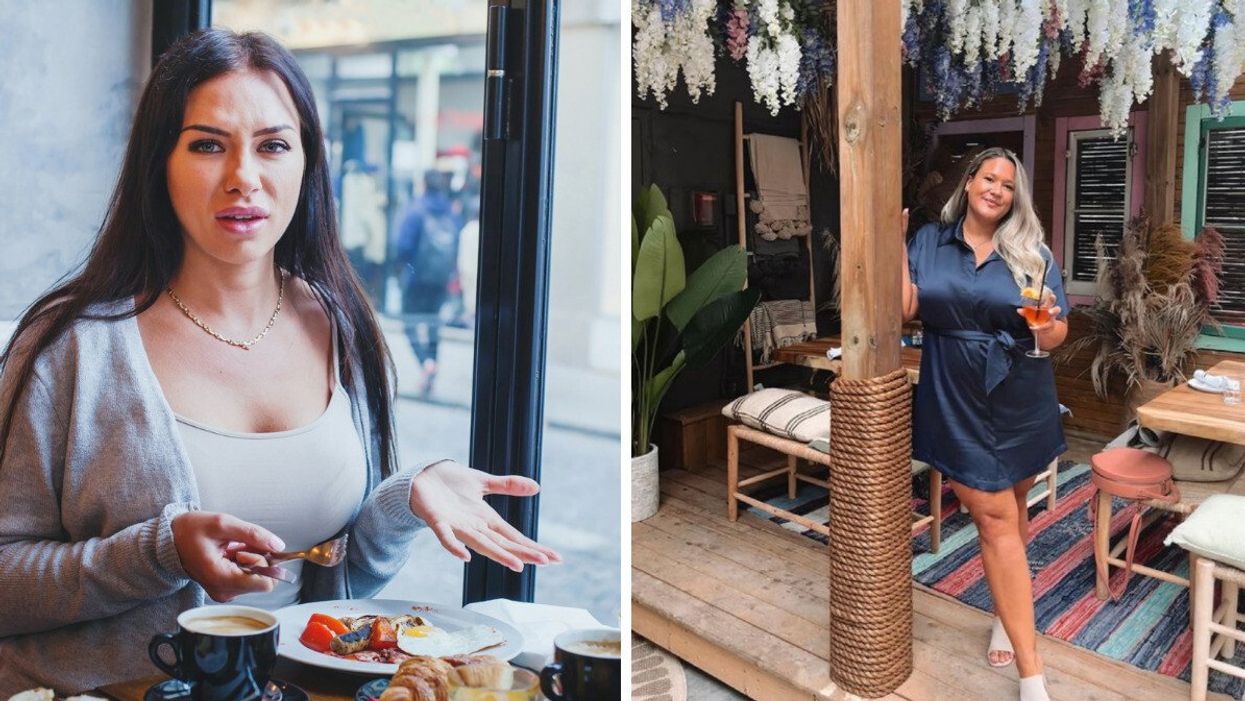 Cliente insatisfaite au restaurant. Droite : Izabelle Bee.