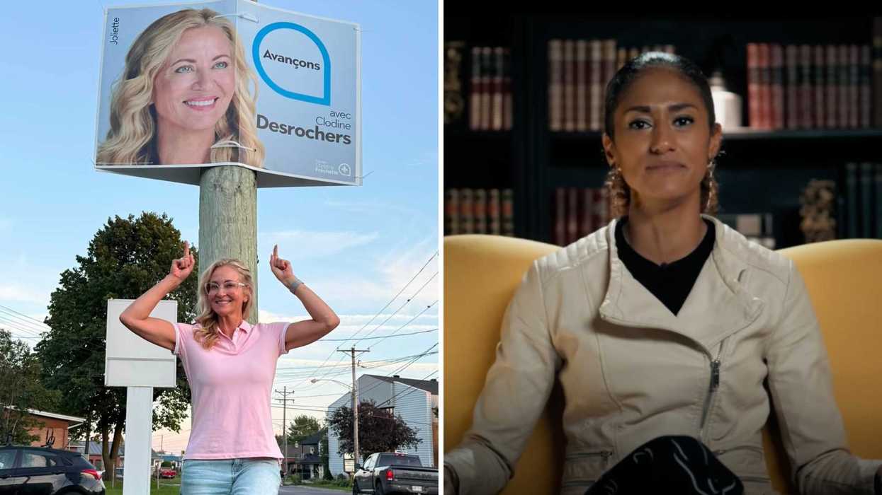 Clodine Desrochers. Droite : Nada Boumeftah.