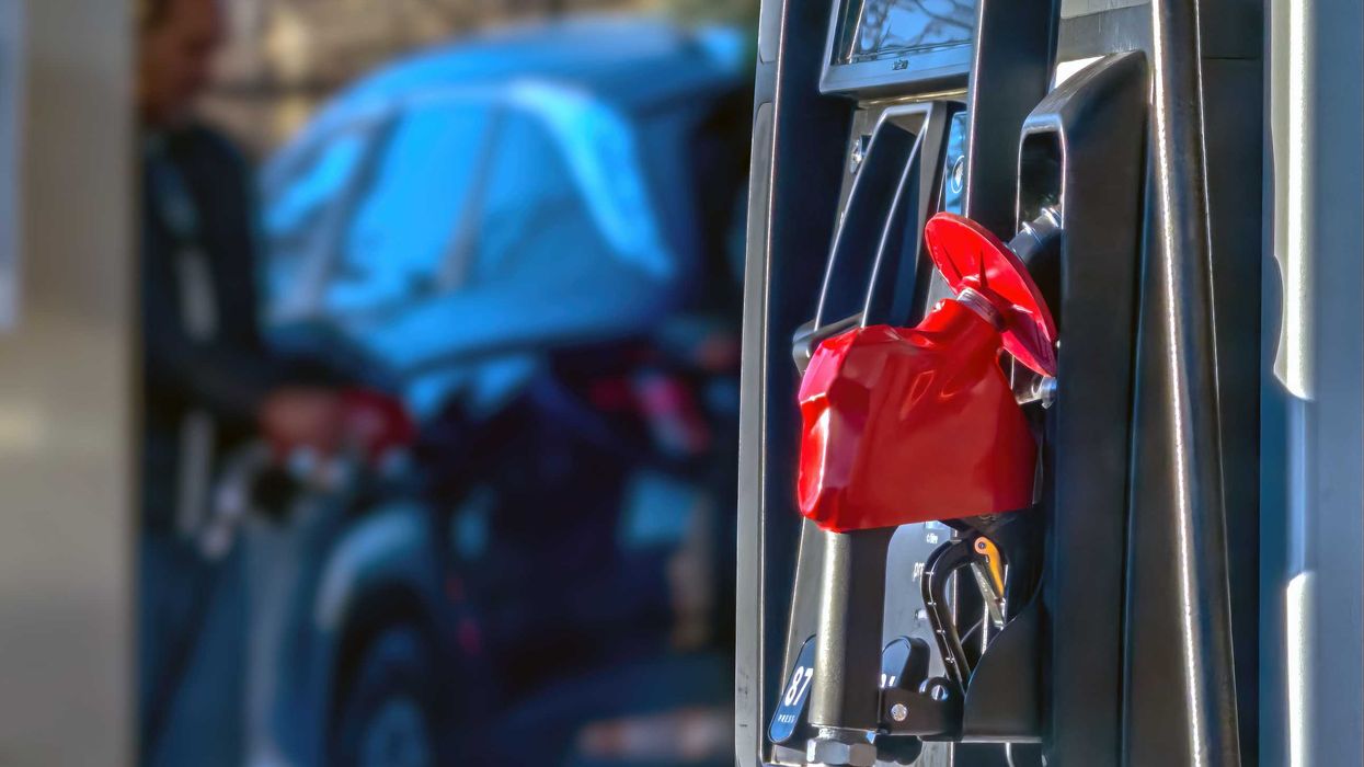 Closup of a fuel pump at a gas station in Canada.