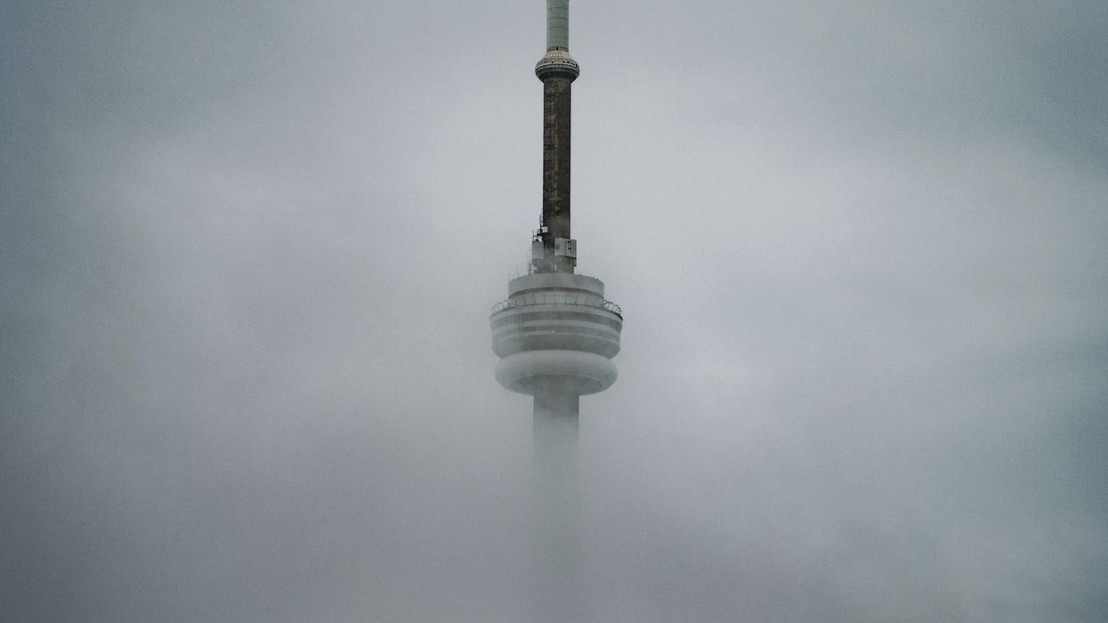 CN Tower on a cold day.