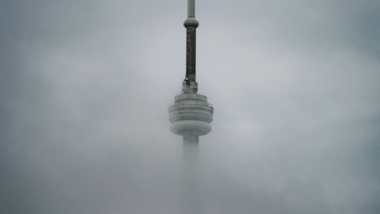 CN Tower on a cold day.