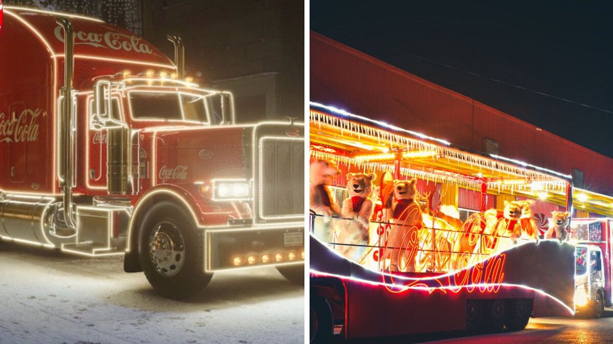 Coca-Cola holiday caravan.