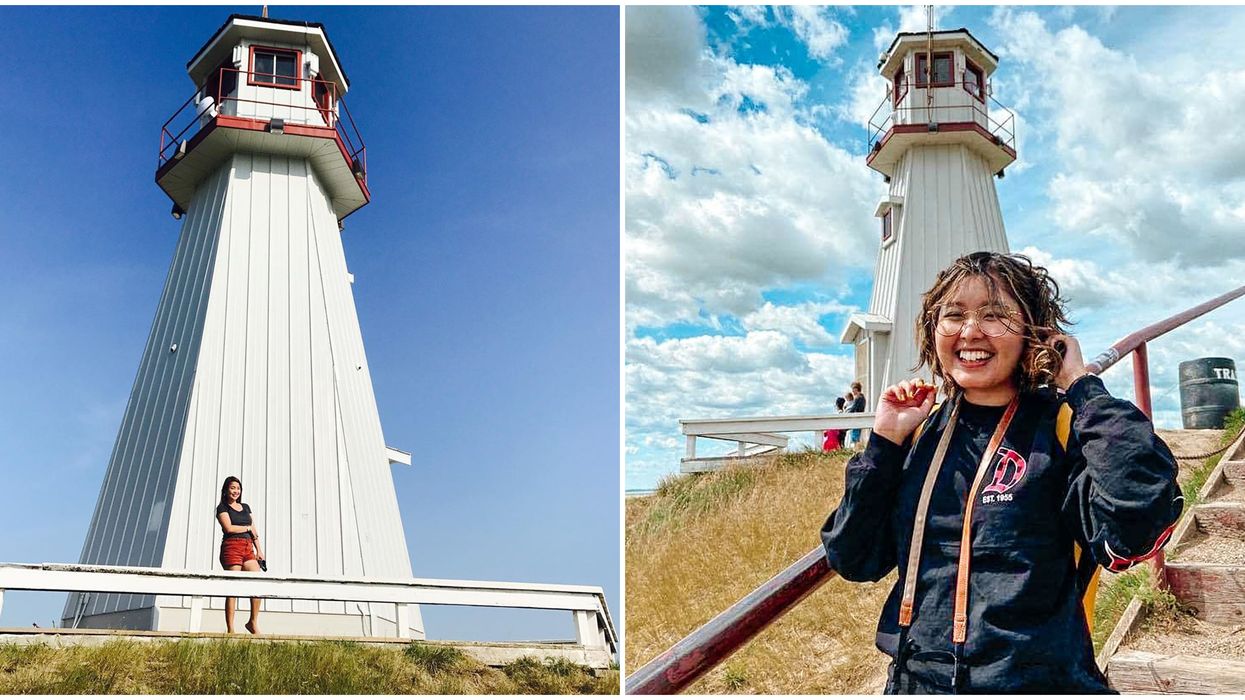 Cochin Lighthouse In Saskatchewan Is Surrounded By A Sea Of Grass